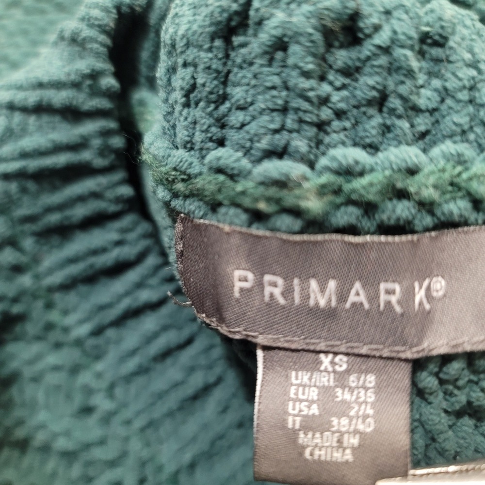 Primark Green Cable‎ Knit Sweater XS Cozy Pullover Grandma Preppy Y2K Office Ski - Picture 6 of 9